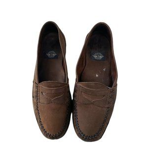 Dockers Brown Leather Casual Slip On Driving Penny Loafers Shoes Men's 8.5M